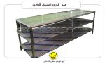 افزایش فضای کار و بهبود فرآیند تولید با میز کار استیل چند طبقه. طراحی سفارشی بر اساس نیازهای خاص شما. میز-کاری-استیل-قنادباشی