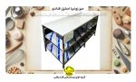 میز کار استیل چند طبقه با فضای کار بیشتر. مناسب برای قنادی‌های با حجم تولید بالا.